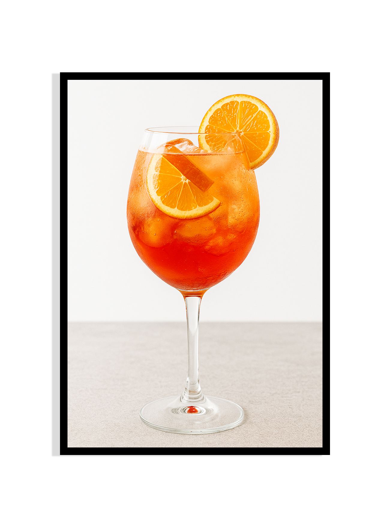 Citrus Elegance – Aperol Spritz Art Print