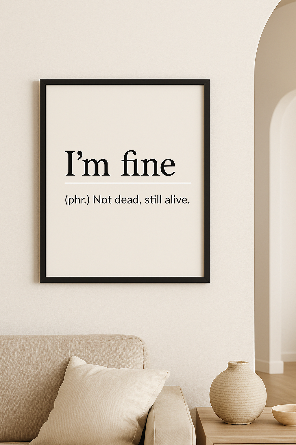 i'am fine definition art