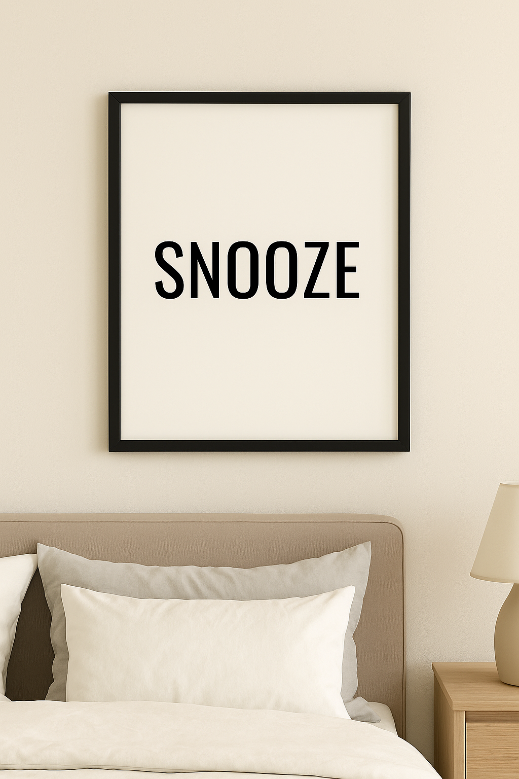SNOOZE – Minimalist Typography Print