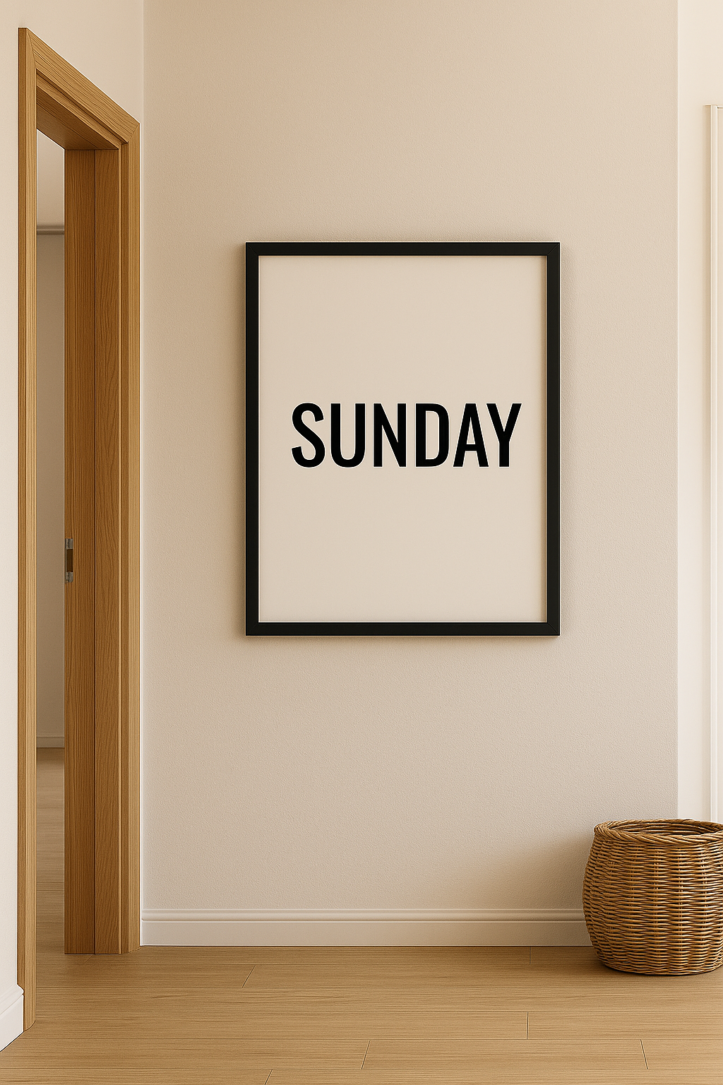 SUNDAY – Minimalist Typography Print