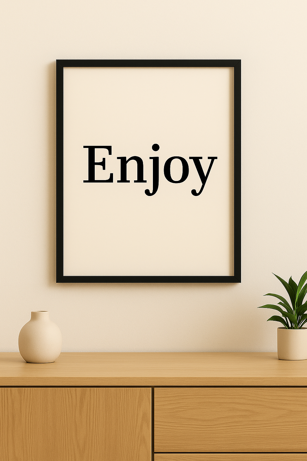 Enjoy – Minimalist Typography Print