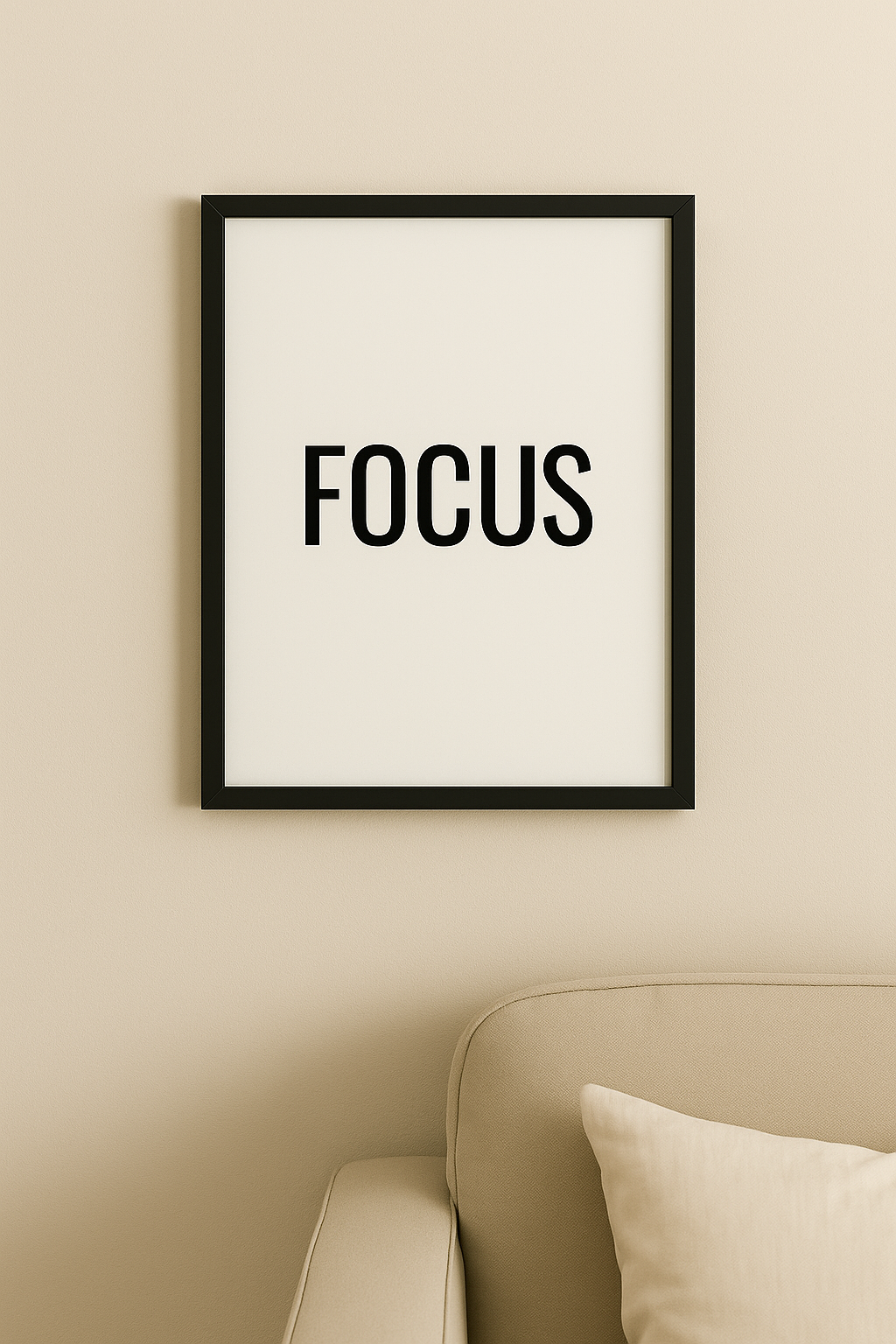 FOCUS – Minimalist Typography Print
