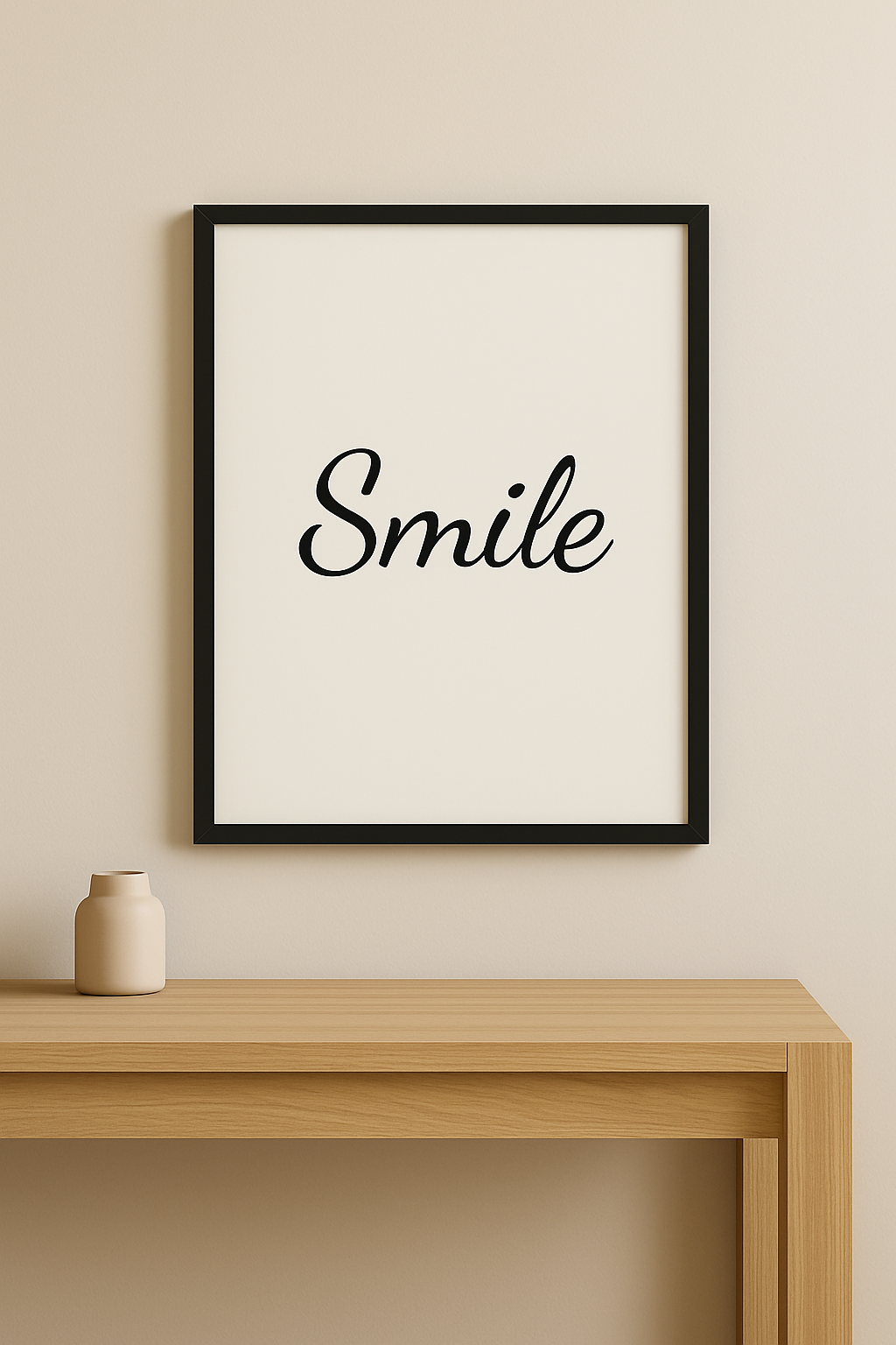 Smile – Minimalist Typography Print
