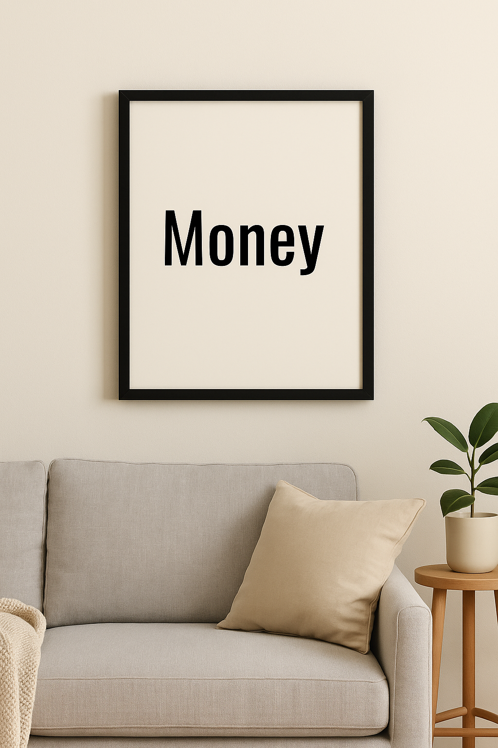 Money– Minimalist Typography Print