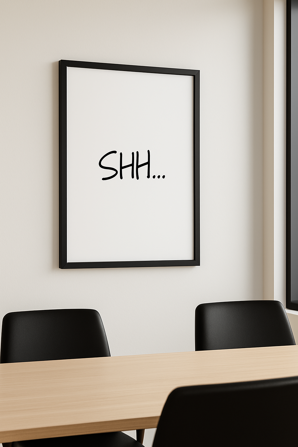 Shh– Minimalist Typography Print