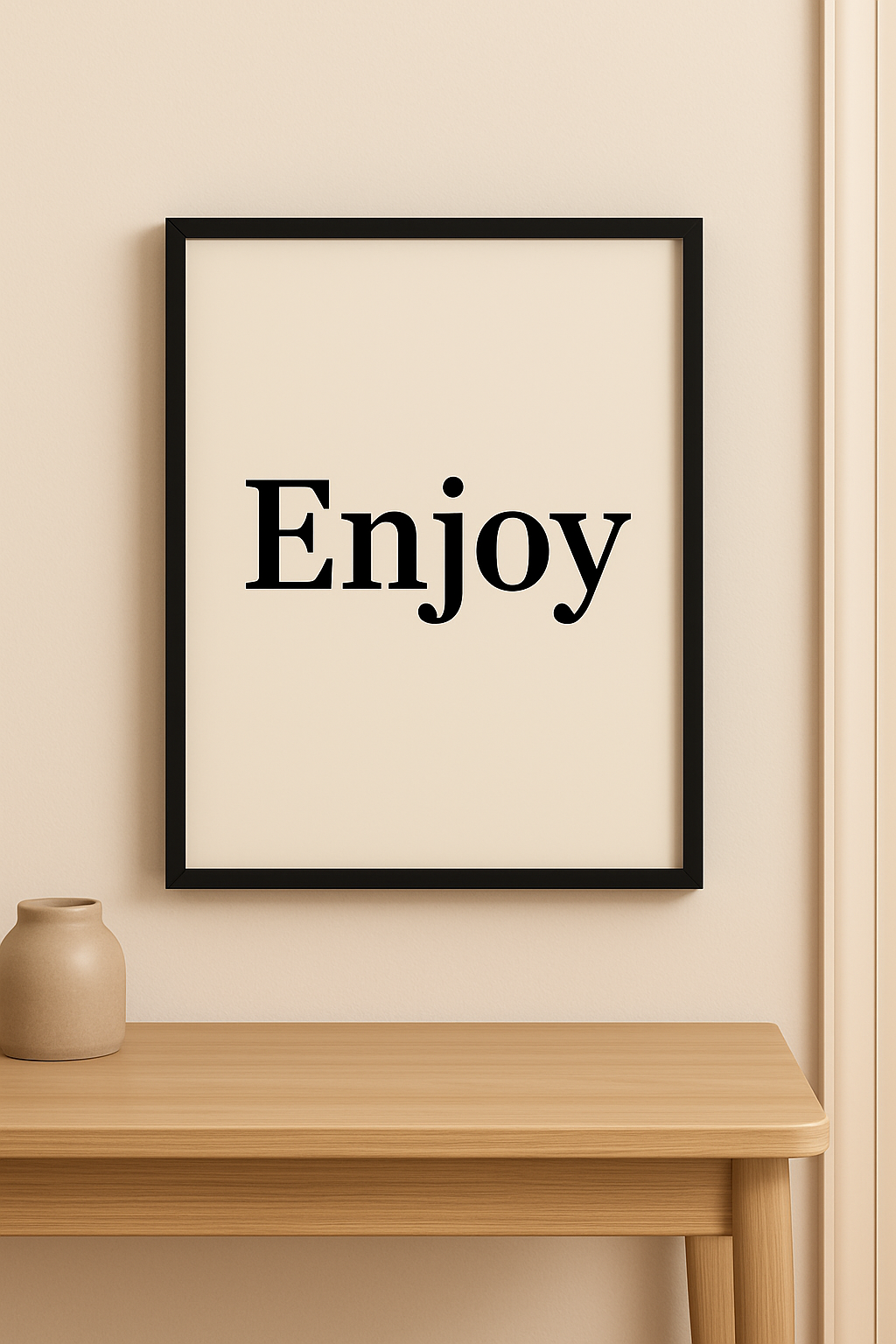 Enjoy – Minimalist Typography Print