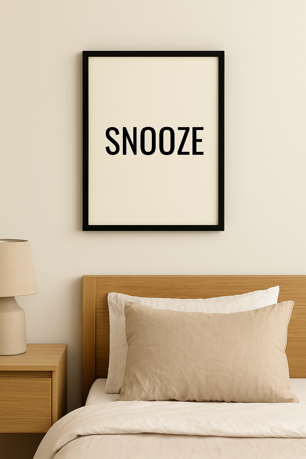 SNOOZE – Minimalist Typography Print
