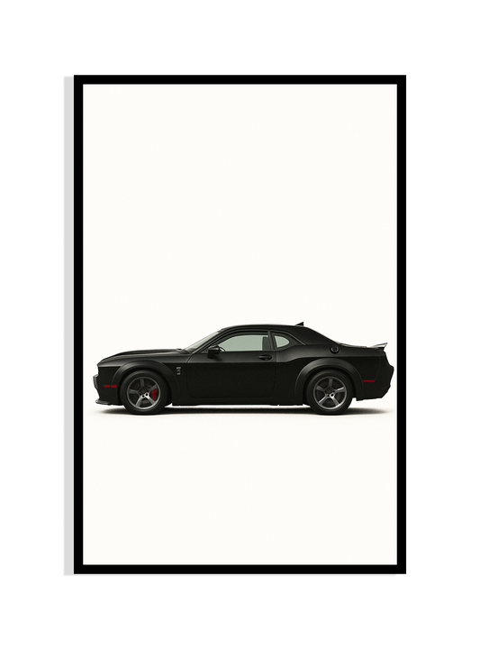 Midnight Muscle – Dodge Challenger Art Print