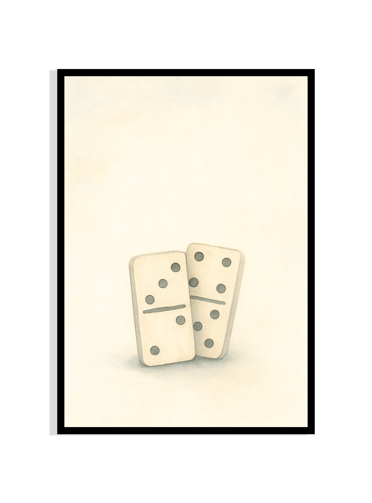 Domino Calm – Minimalist Game Art Print