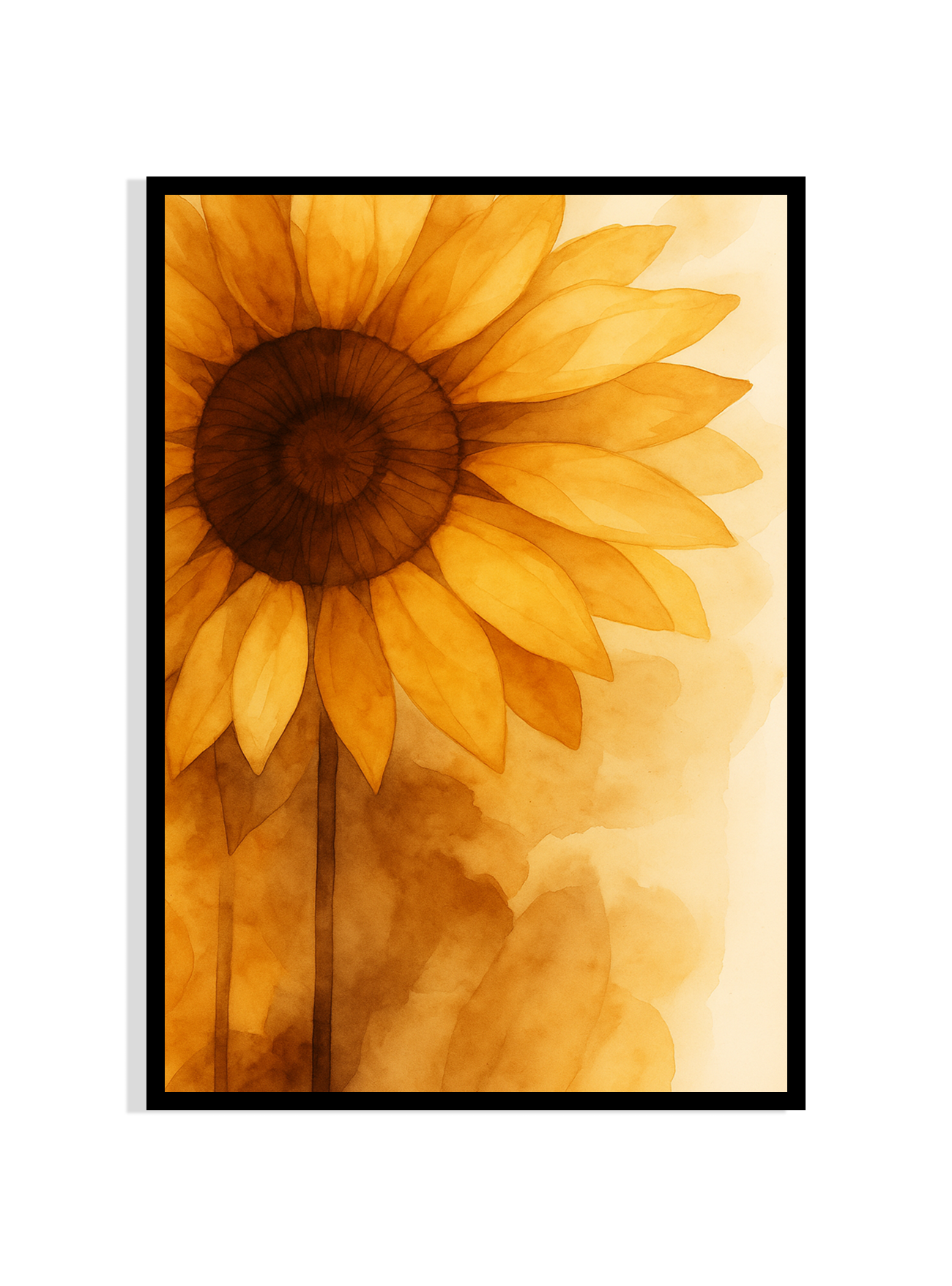 Watercolor Sunflower Print