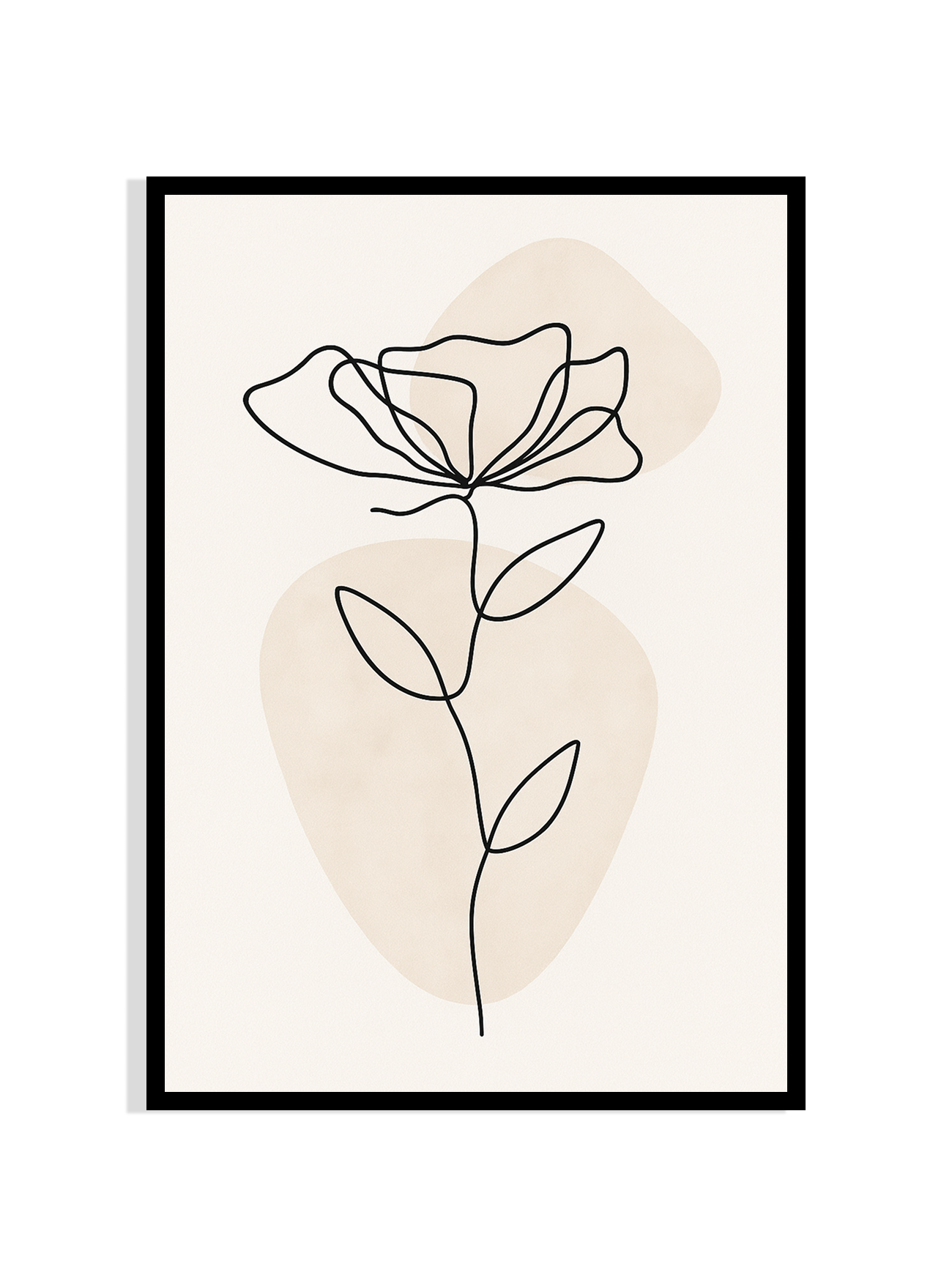Minimal Bloom – Framed Line Art Print