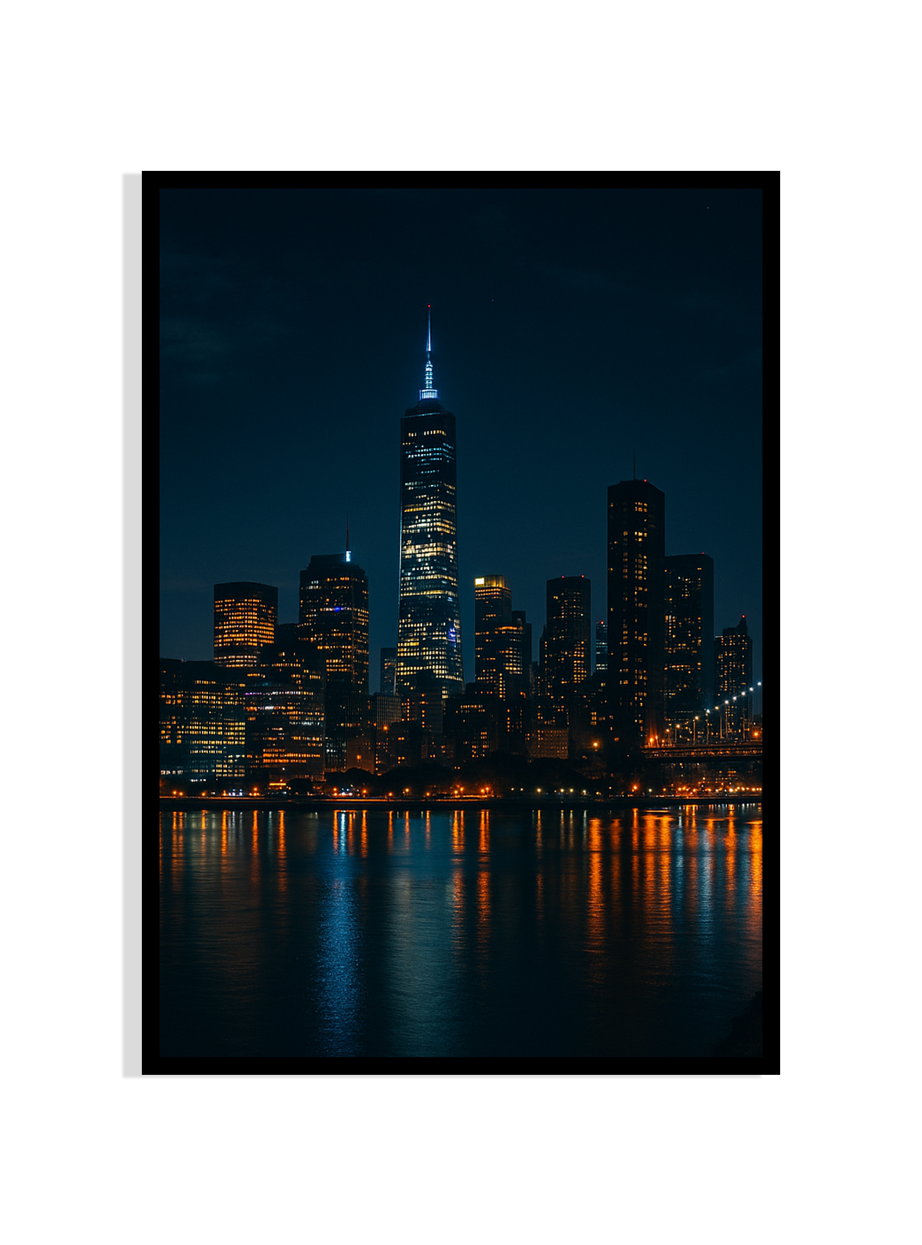 Midnight Skyline – Framed Night Cityscape Print