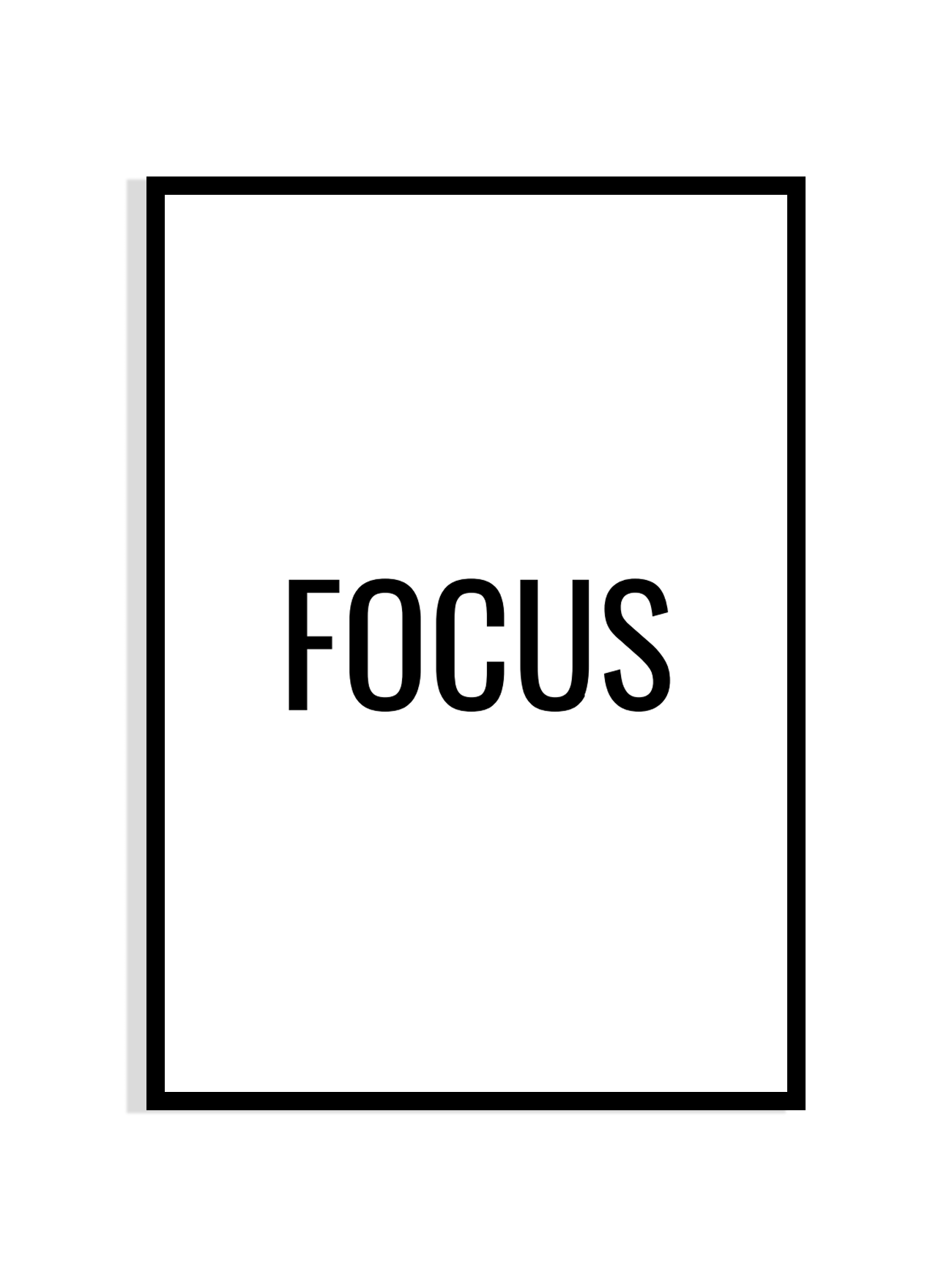FOCUS – Minimalist Typography Print