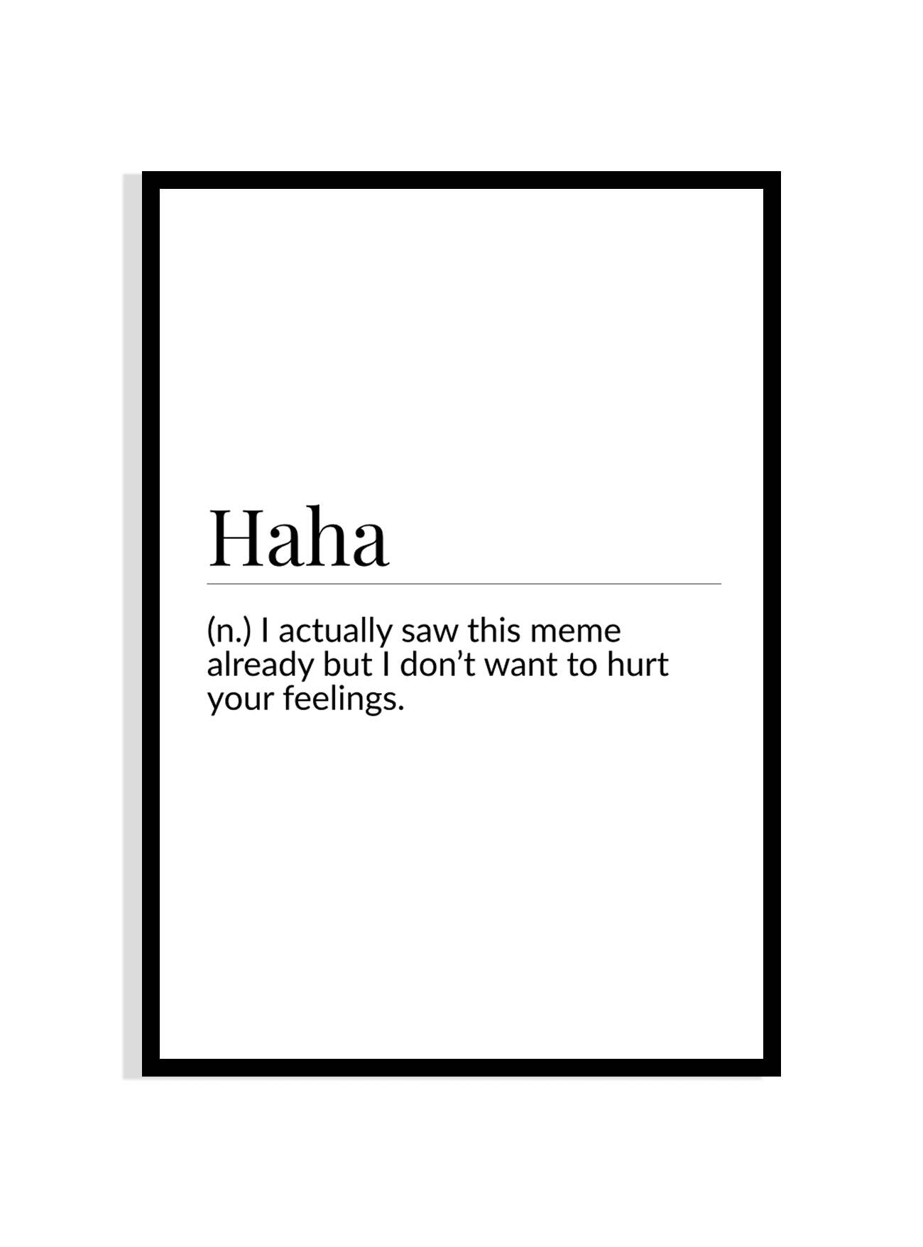 Haha  Definition Print