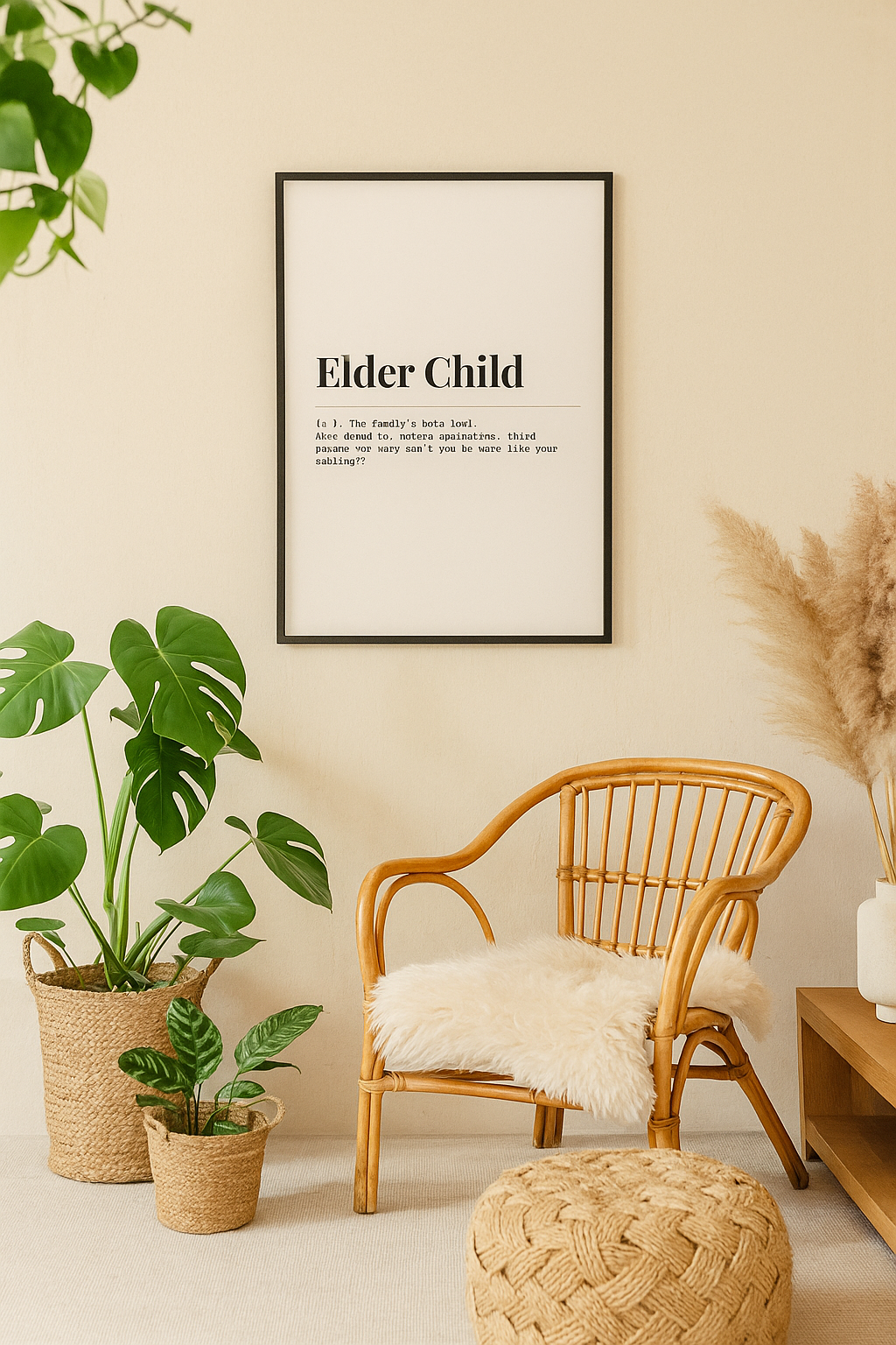 Elder Child – Funny Definition Wall Art Print