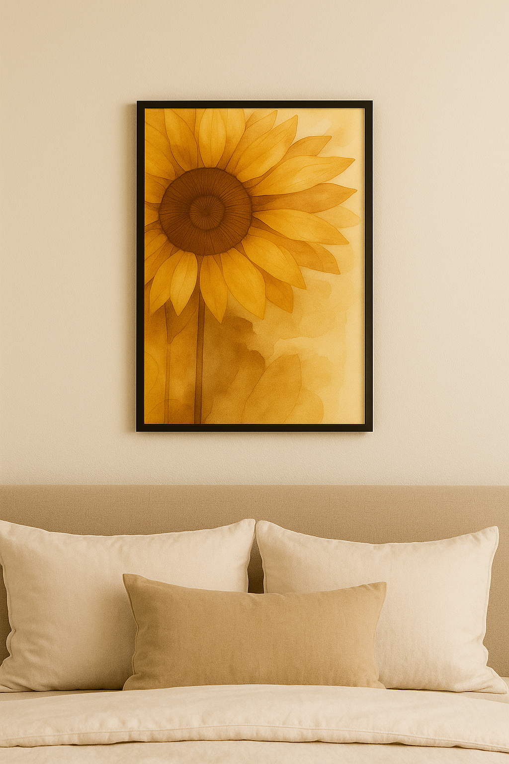 Watercolor Sunflower Print