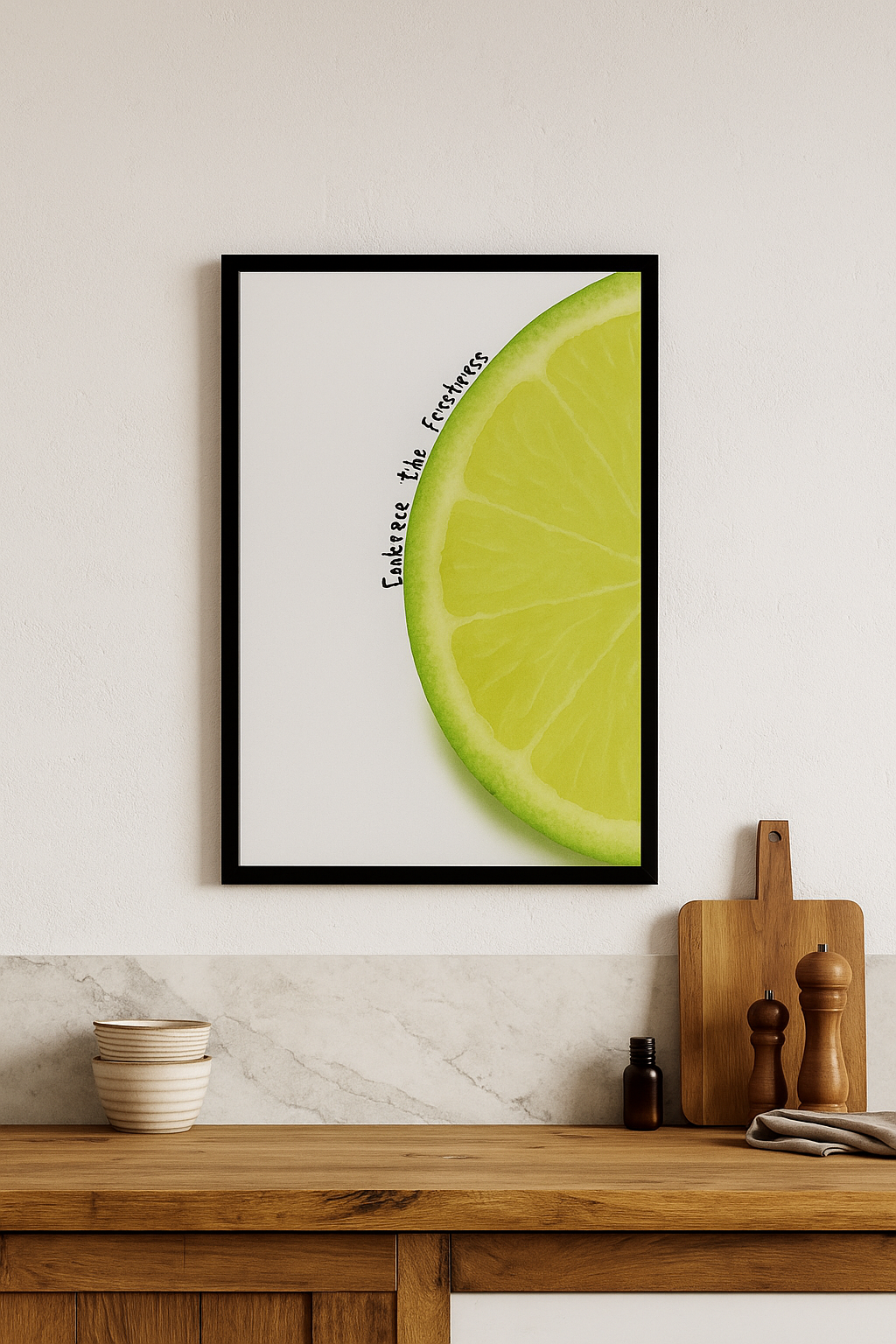 Embrace the Freshness – Lime Slice Kitchen Wall Art