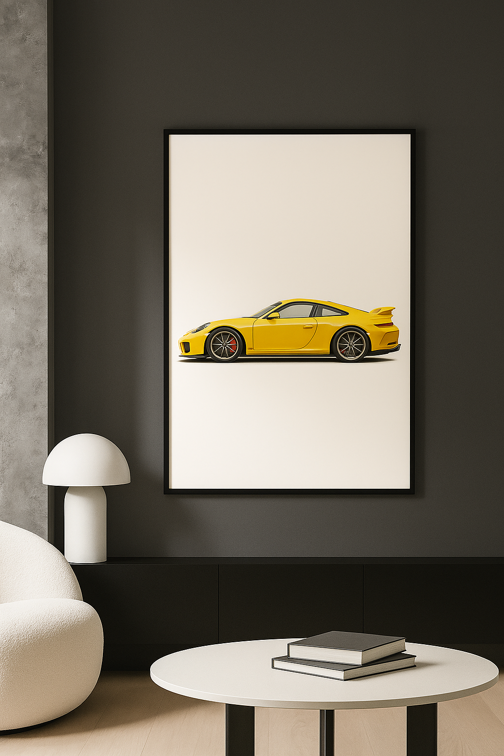 Yellow Porsche 911 GT3 – Side Profile Poster