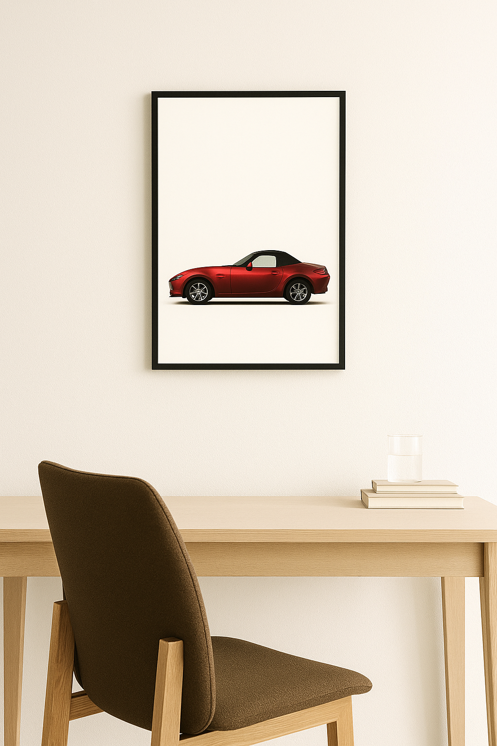 Crimson Curve – Mazda MX-5 Miata Art Print