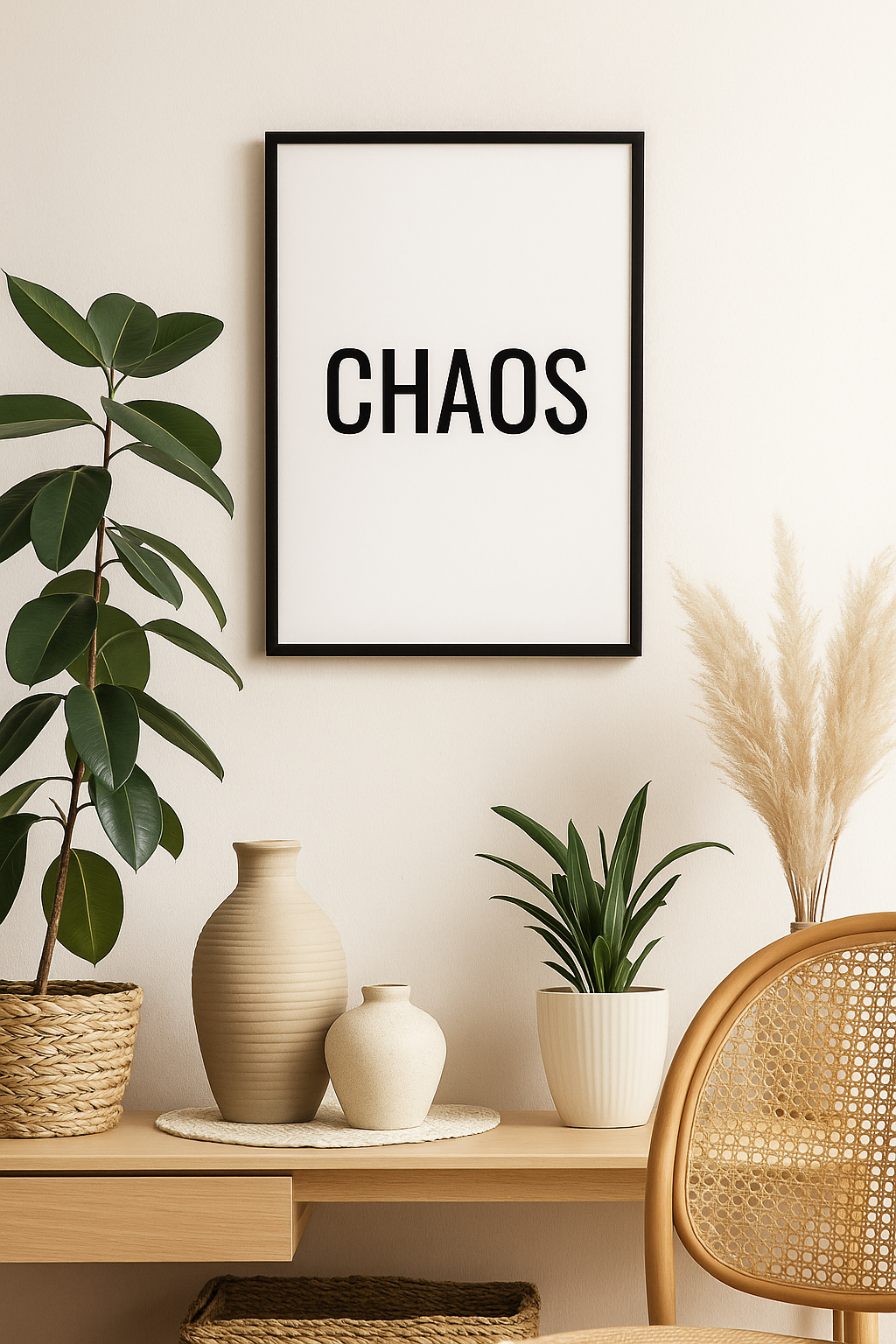 CHAOS – Bold Minimalist Typography Print