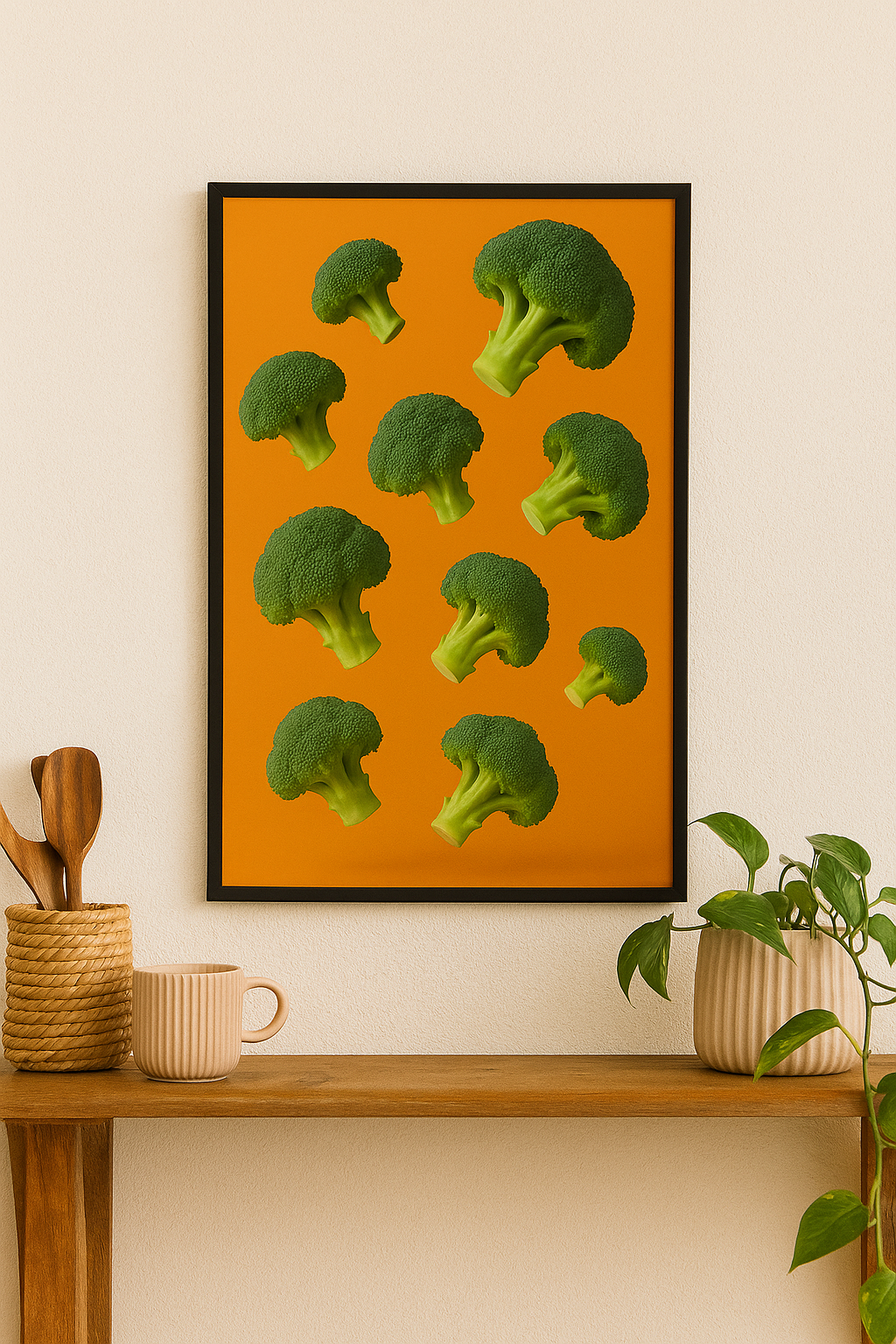 Vibrant Greens – Broccoli Burst Art Print