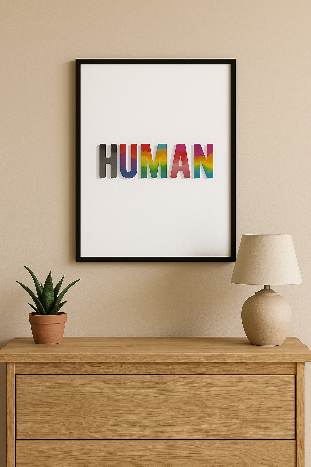 HUMAN Rainbow Pride Wall Art