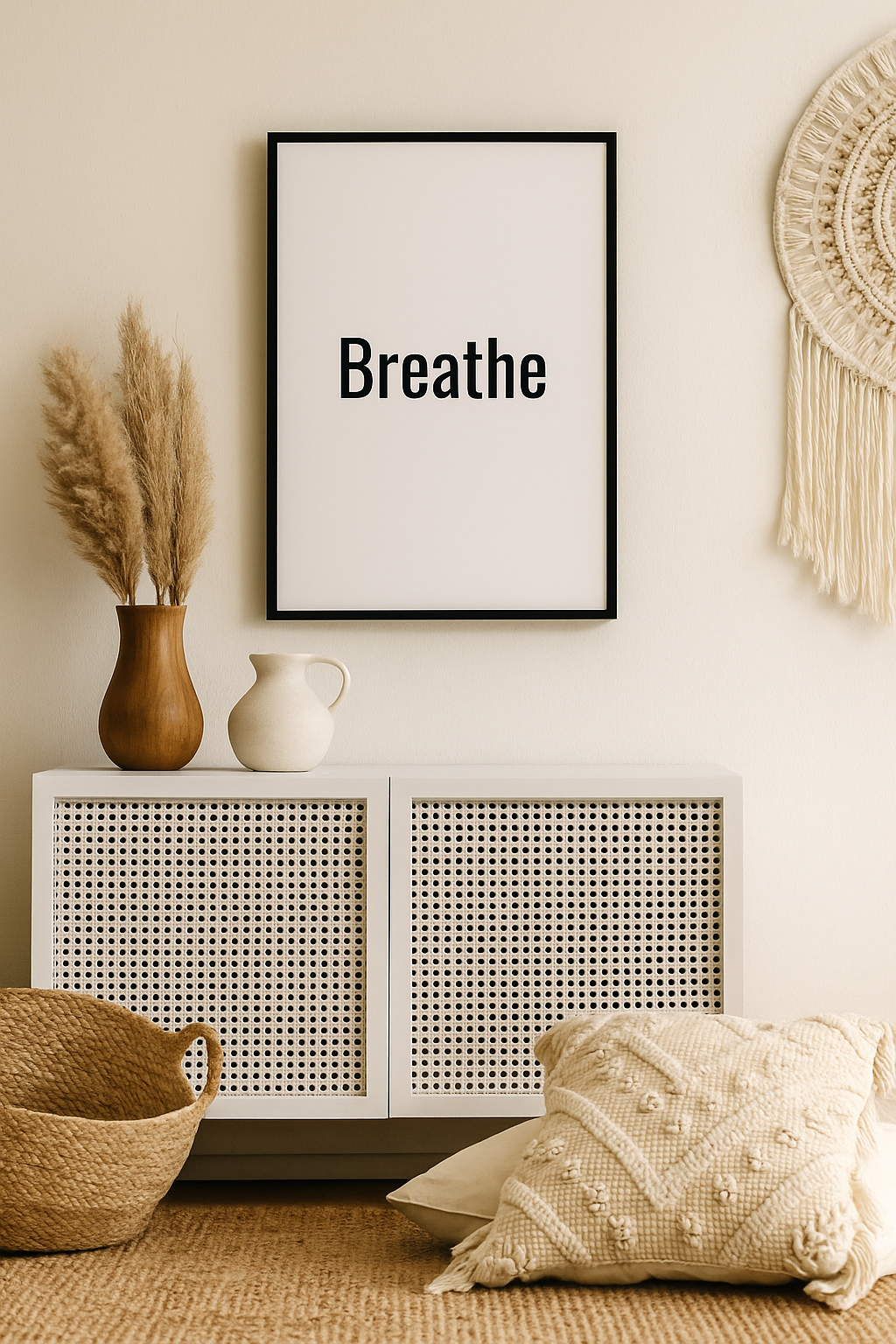 Breathe – Minimalist Typography Print