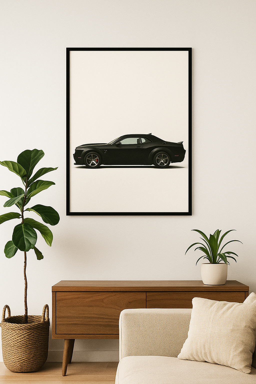 Midnight Muscle – Dodge Challenger Art Print