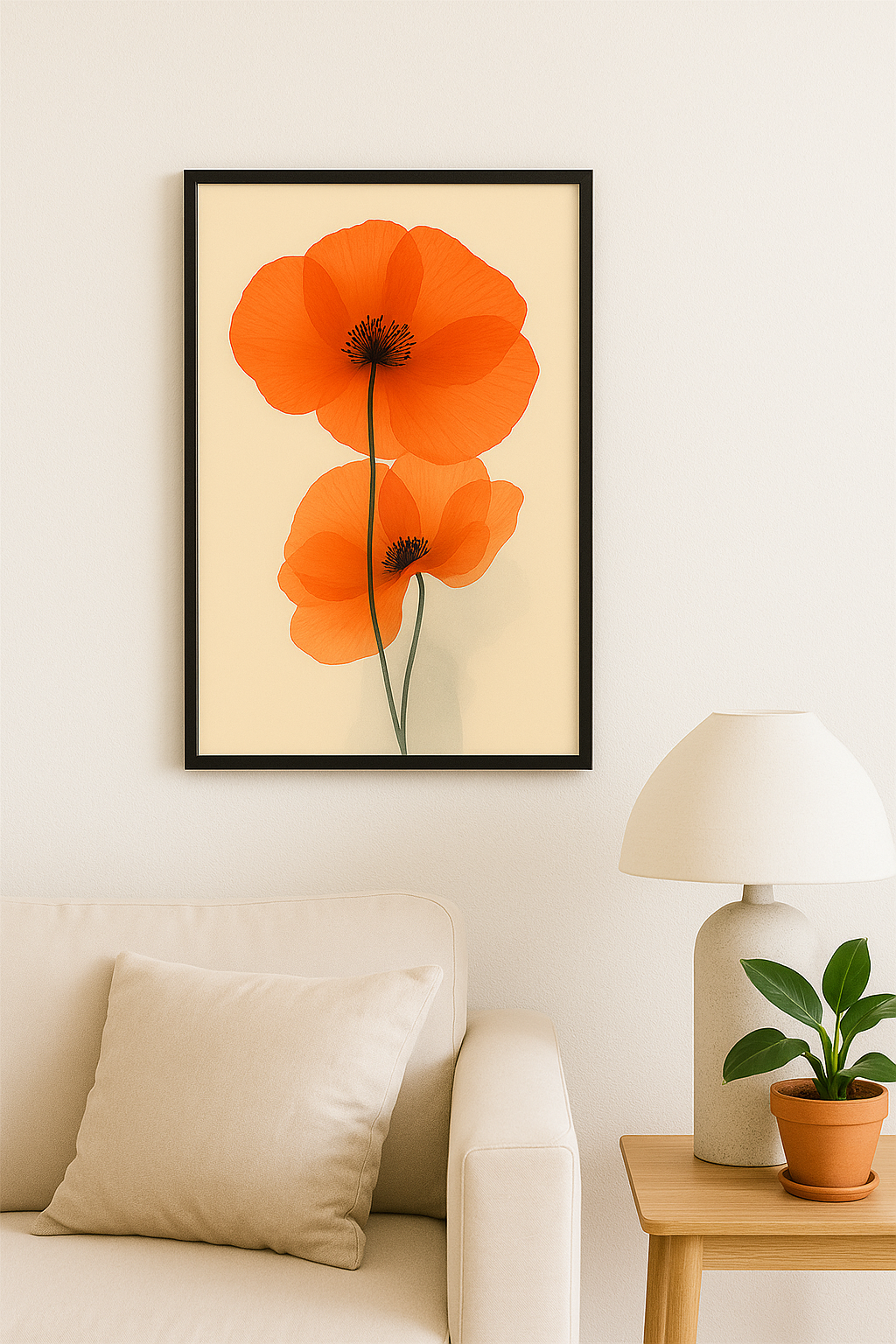 Vibrant Poppy Bloom – Botanical Wall Art Print