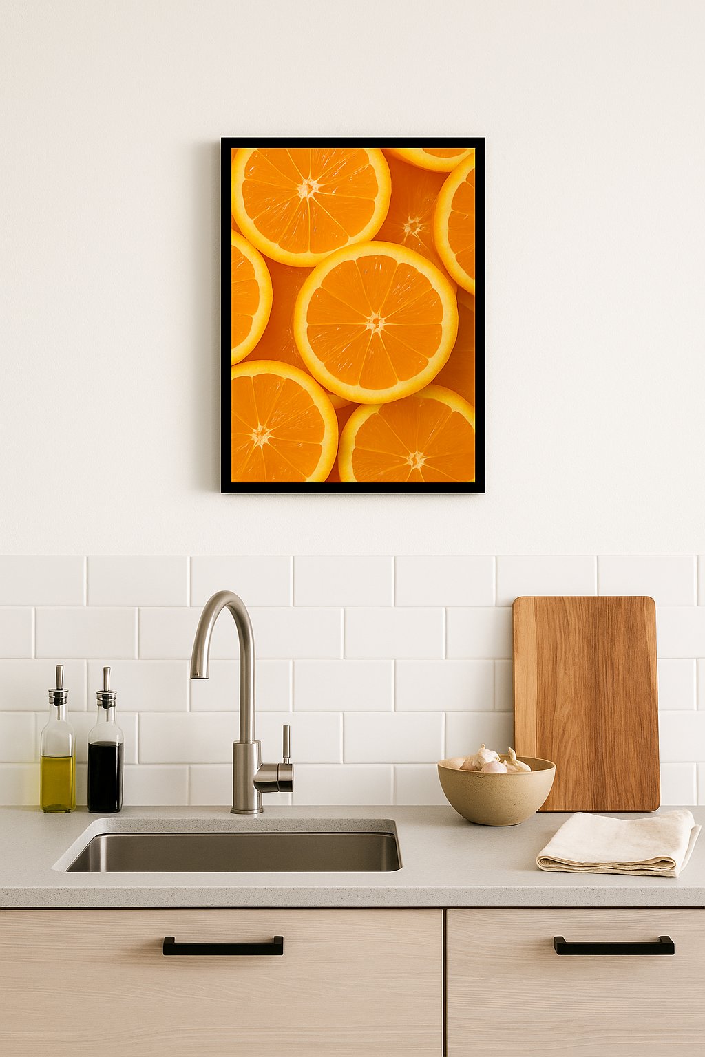 Citrus Burst – Framed Orange Slice Wall Art
