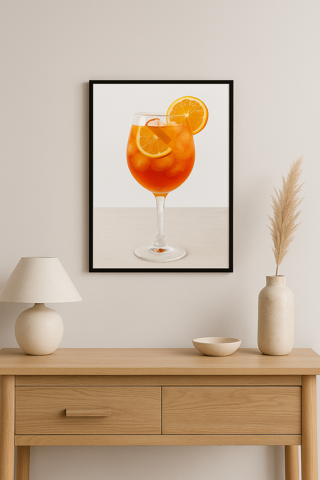 Citrus Elegance – Aperol Spritz Art Print