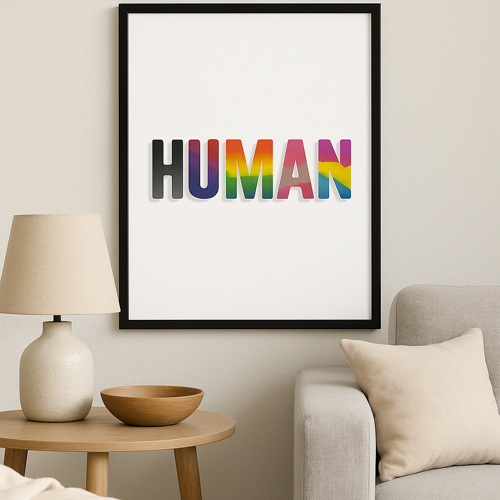 HUMAN Rainbow Pride Wall Art