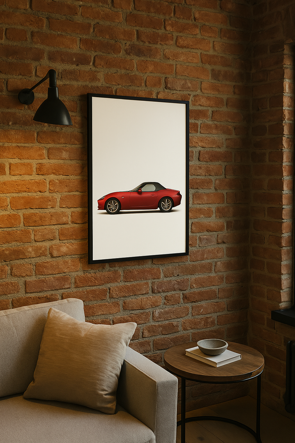 Crimson Curve – Mazda MX-5 Miata Art Print
