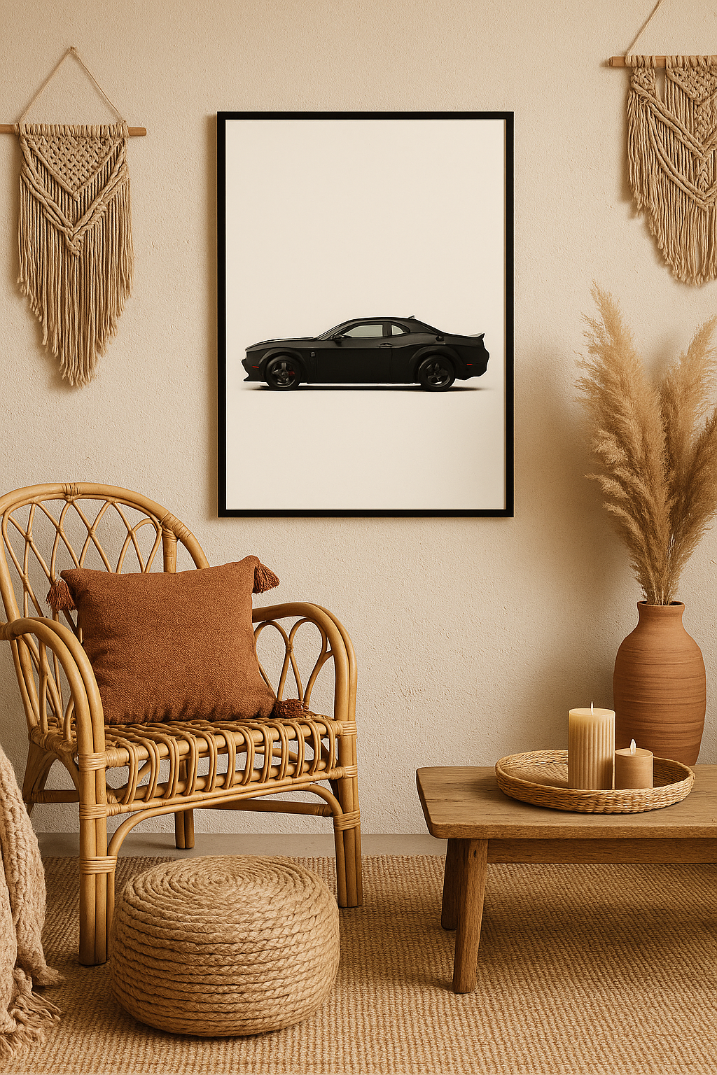 Midnight Muscle – Dodge Challenger Art Print