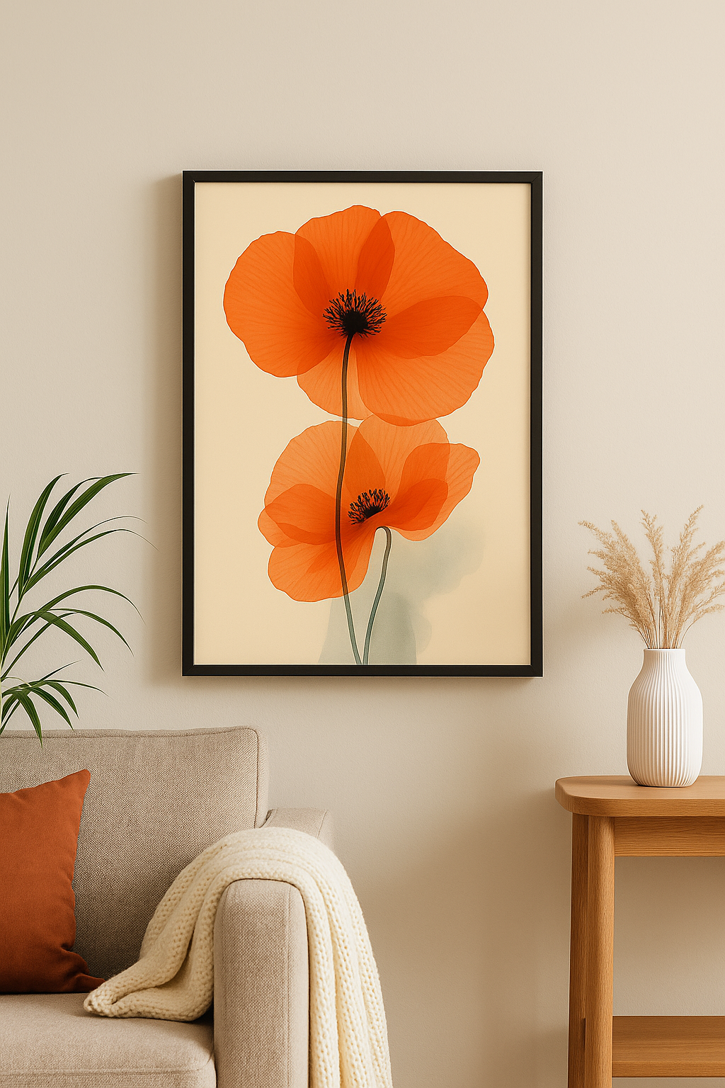 Vibrant Poppy Bloom – Botanical Wall Art Print