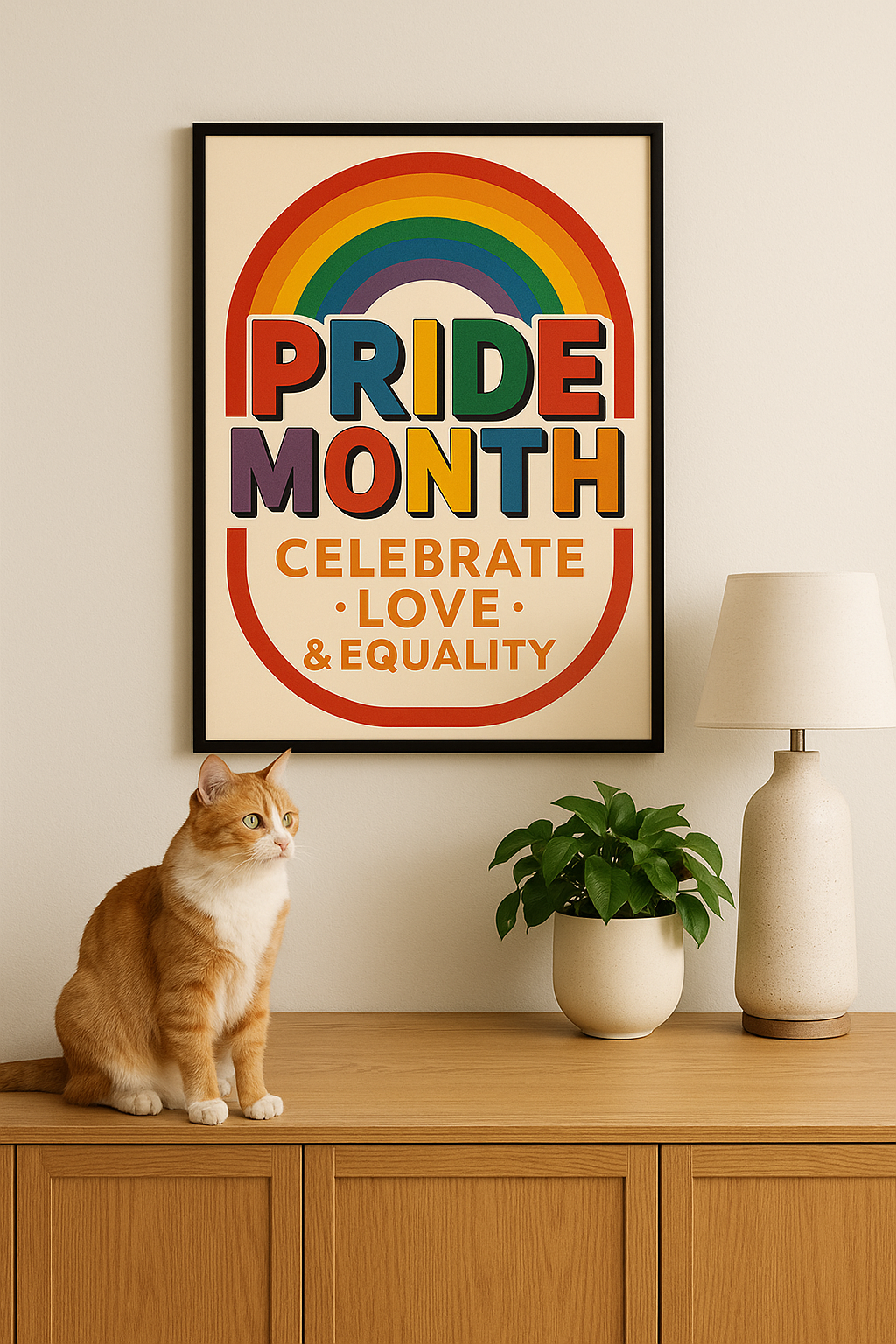 Pride Month Poster – Celebrate Love & Equality Wall Art