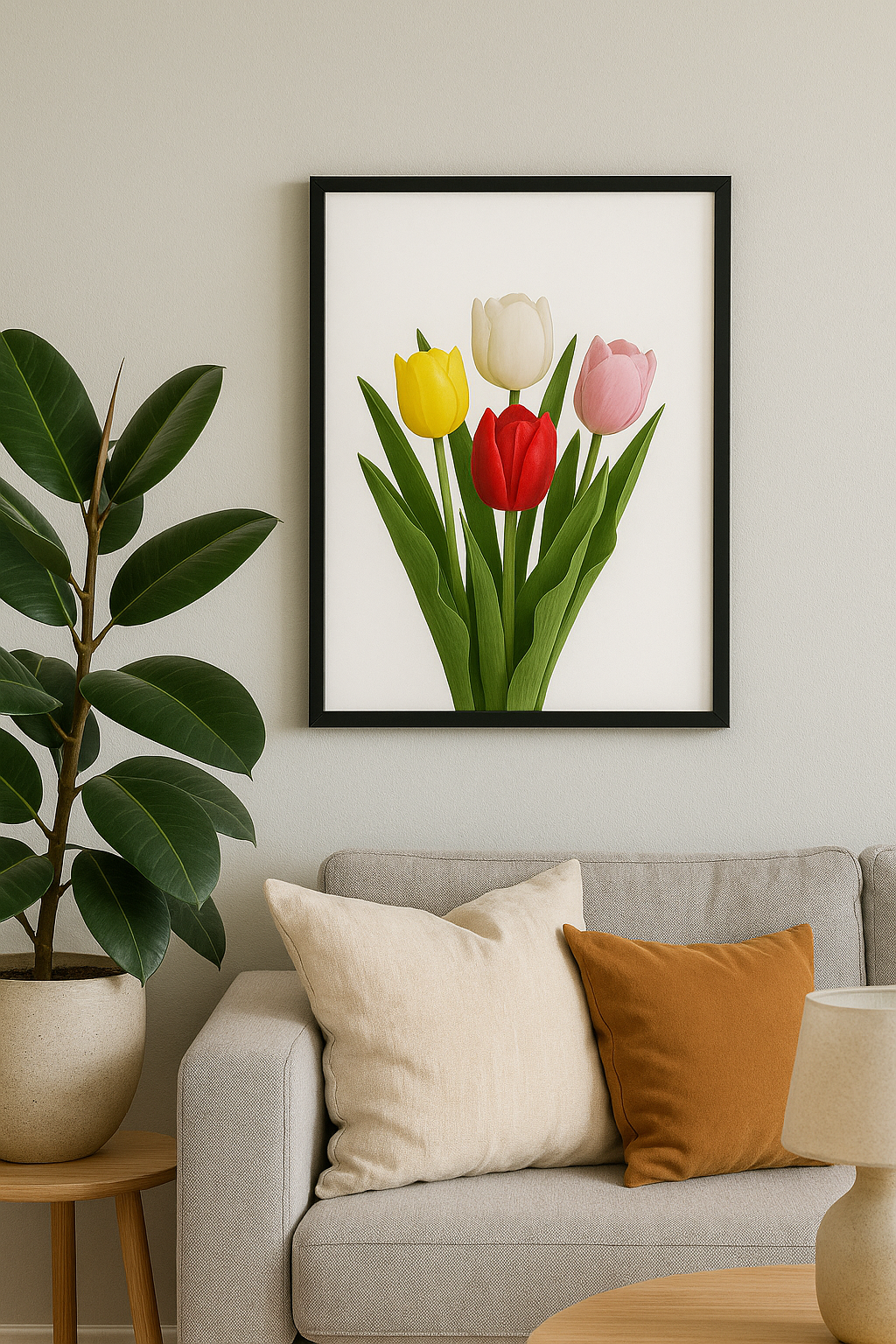 Tulip Quartet – Colorful Botanical Wall Art