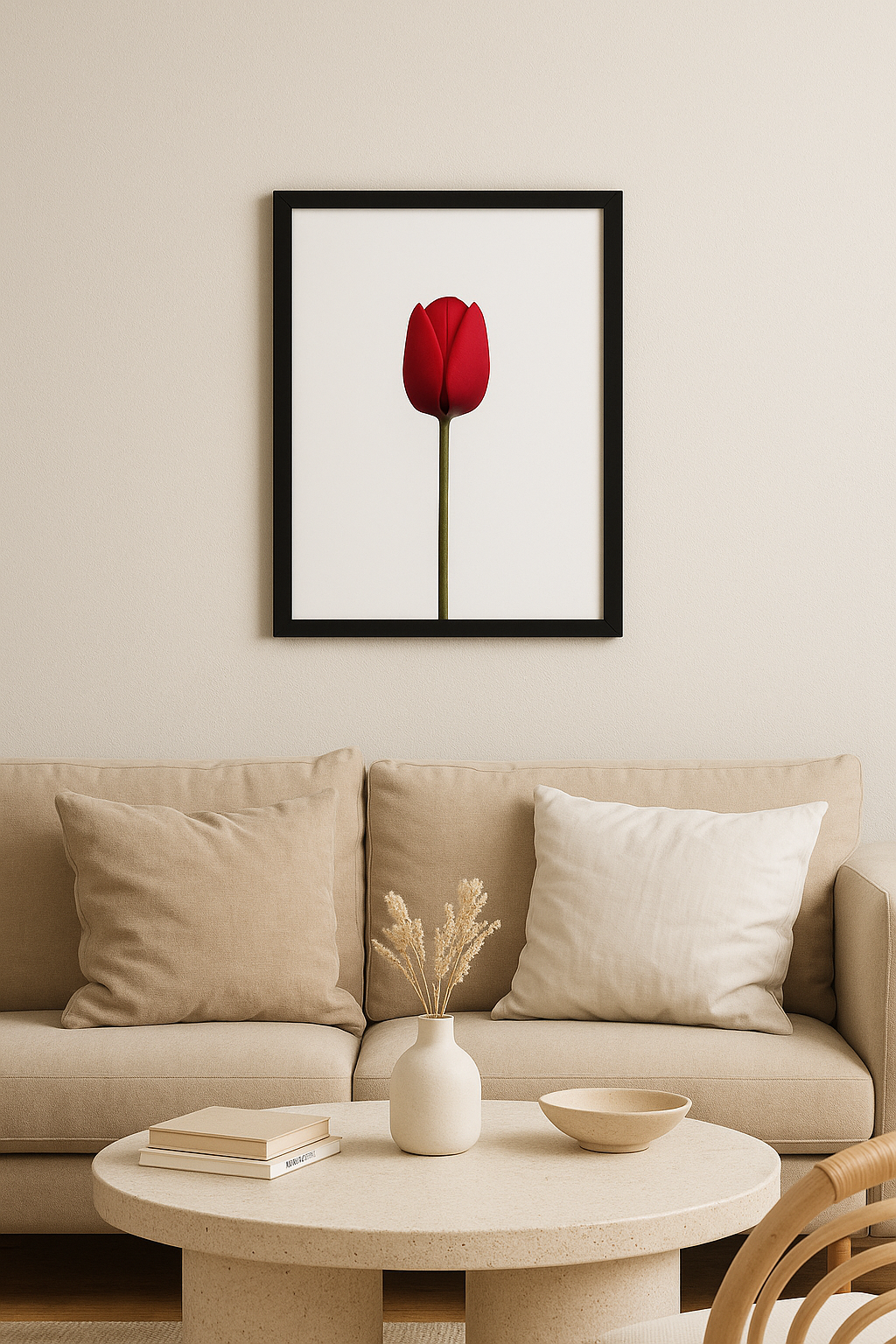Crimson Tulip – Botanical Wall Art Print