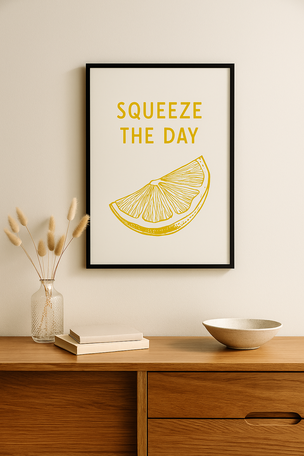 Squeeze the Day – Motivational Lemon Print