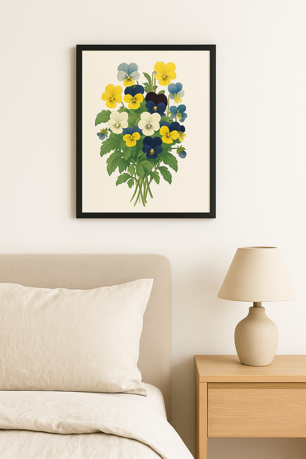 Pansy Harmony – Vintage Floral Art Print