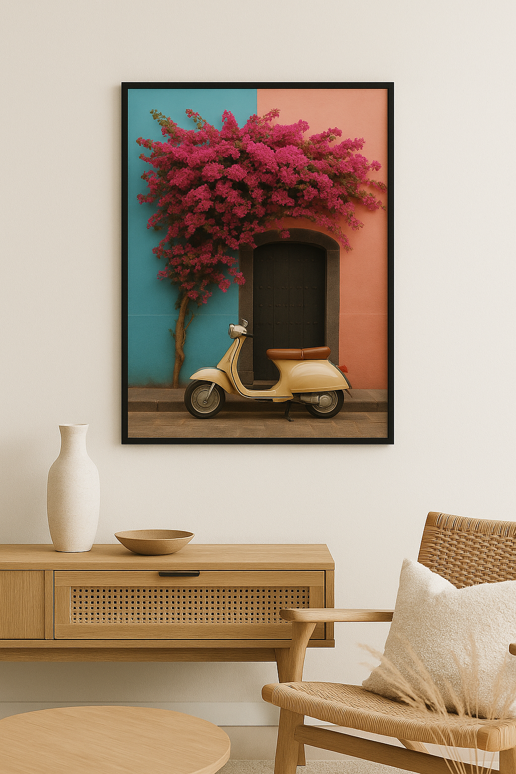 Vespa Dreams – Colorful Streetside Charm