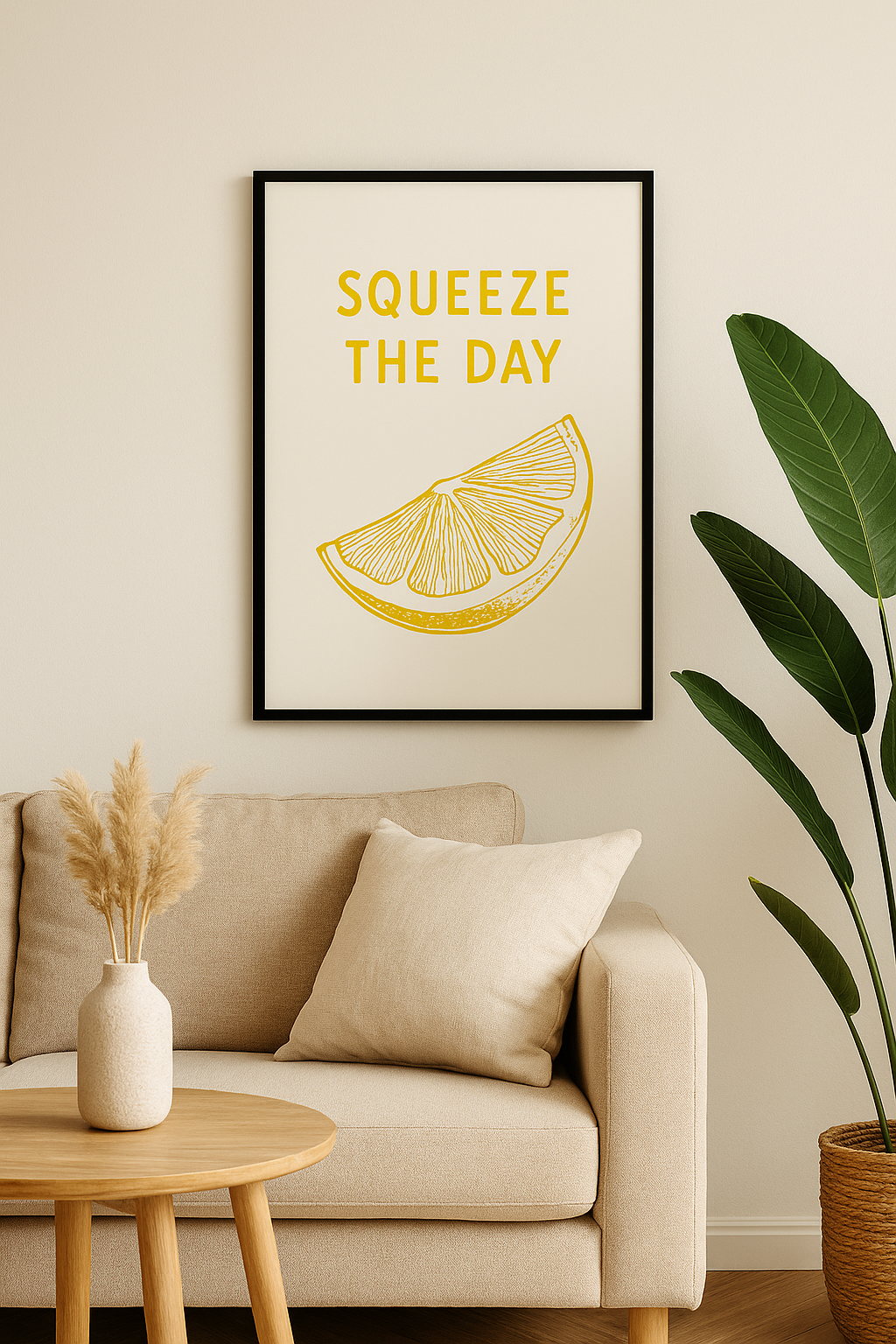 Squeeze the Day – Motivational Lemon Print