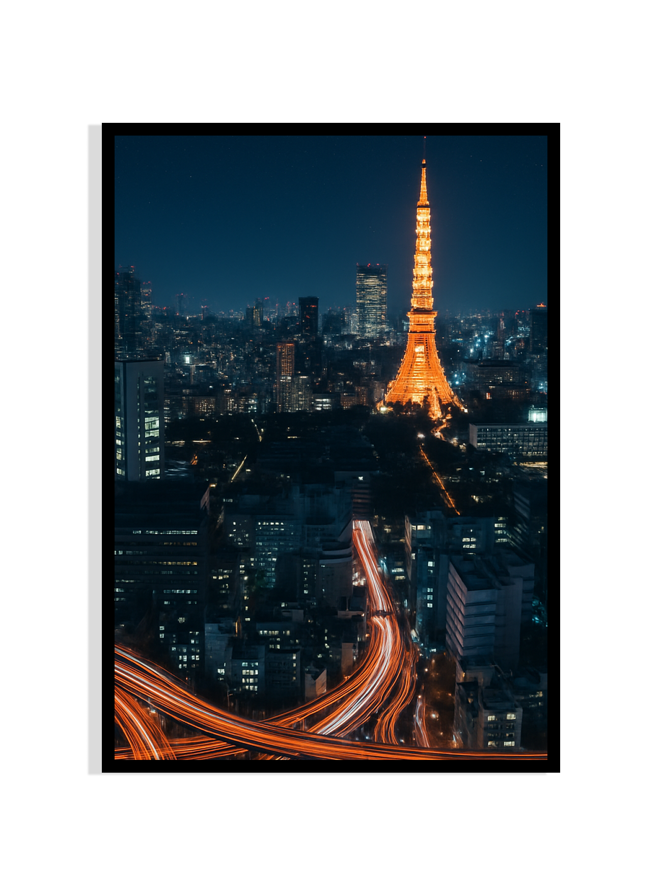 Tokyo Tower After Dark – Aerial Nightscape