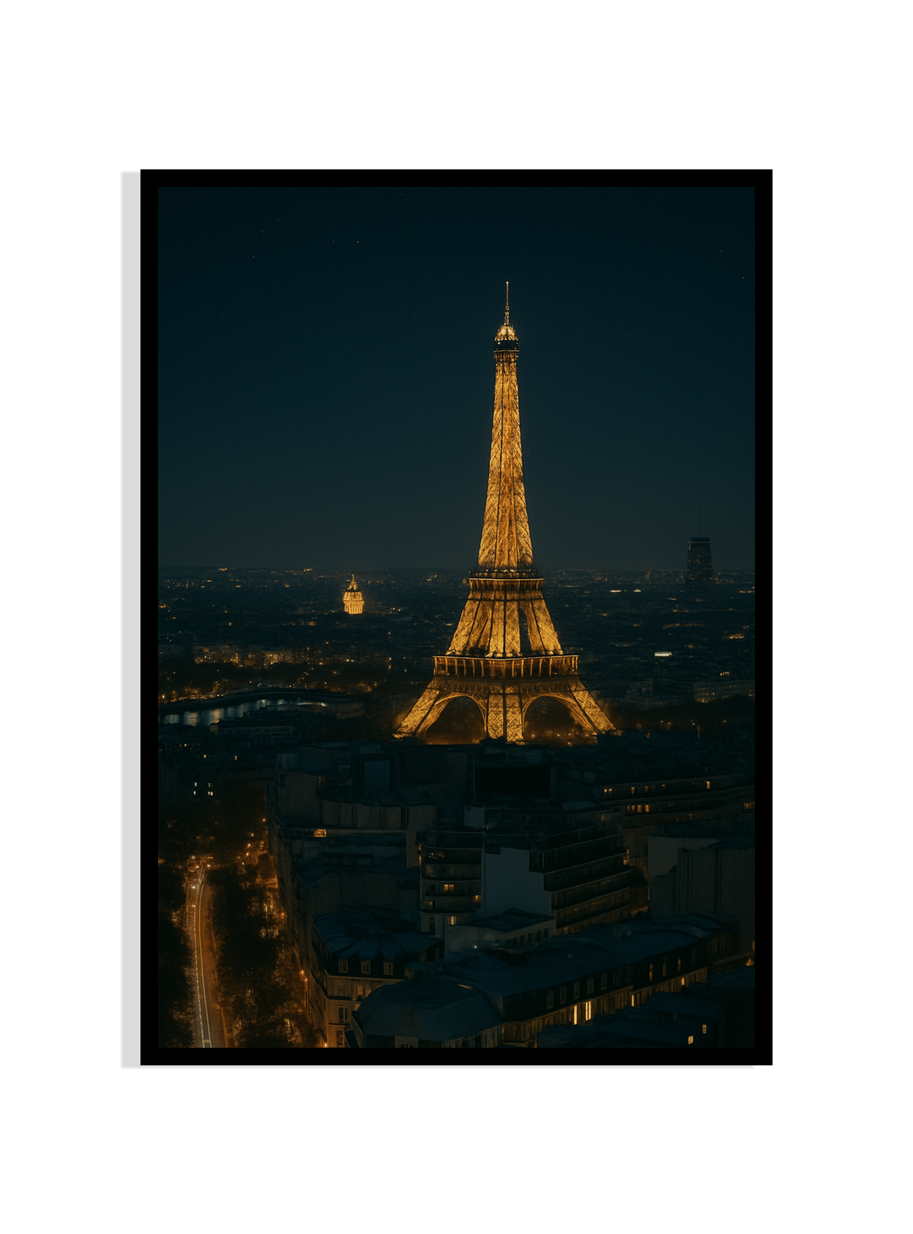Paris Noir – Eiffel Tower Nightscape Art Print