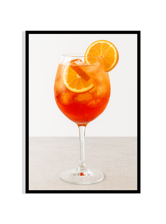 Citrus Elegance – Aperol Spritz Art Print