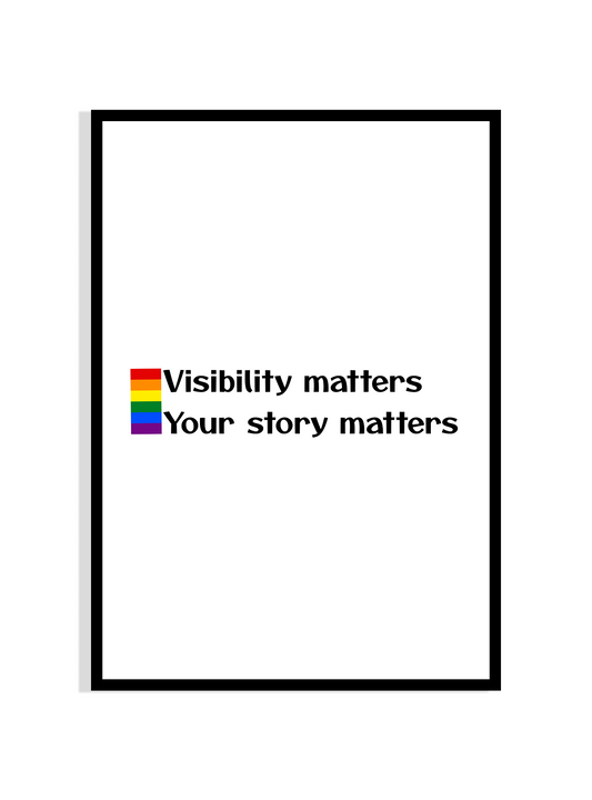 Visibility Matters – LGBTQ+ Empowerment Quote Wall Art
