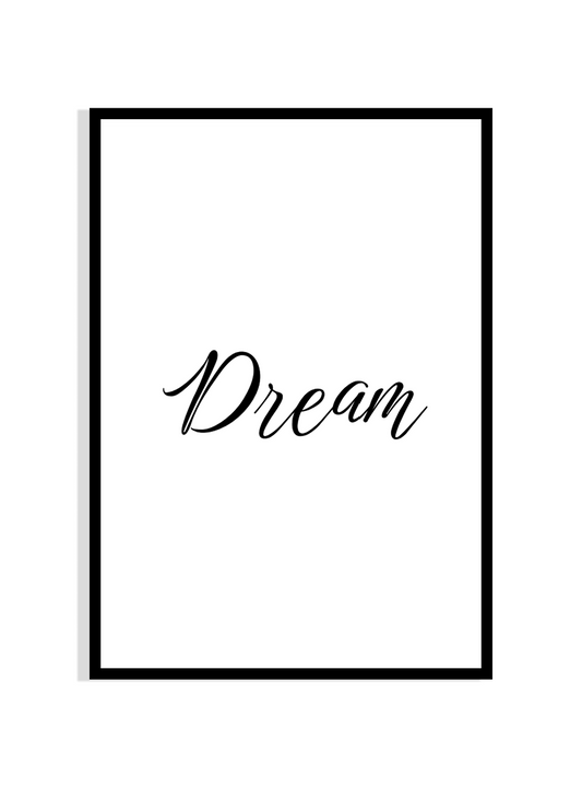 Dream – Minimalist Typography Wall Art