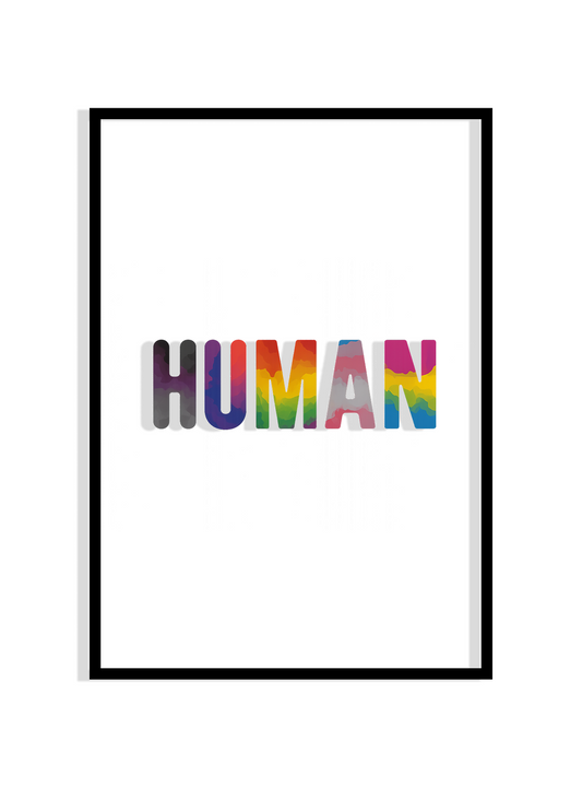 HUMAN Rainbow Pride Wall Art