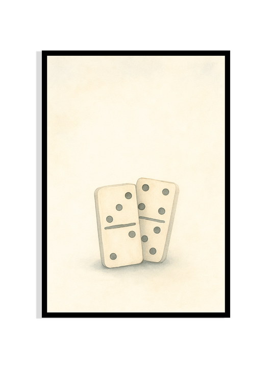 Domino Calm – Minimalist Game Art Print
