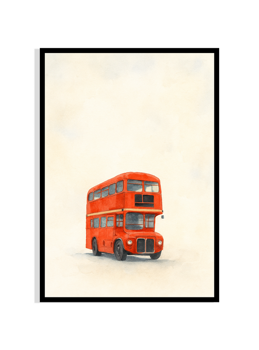 London Classic – Minimalist Red Bus Wall Art